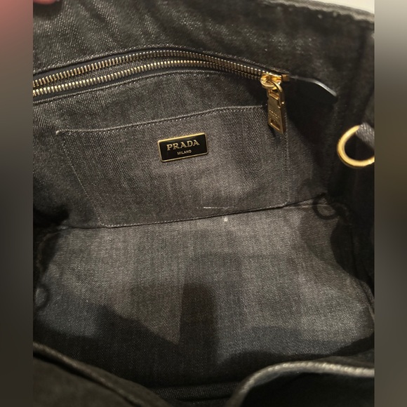 Prada Denim Canapa Tote black - Picture 6 of 9